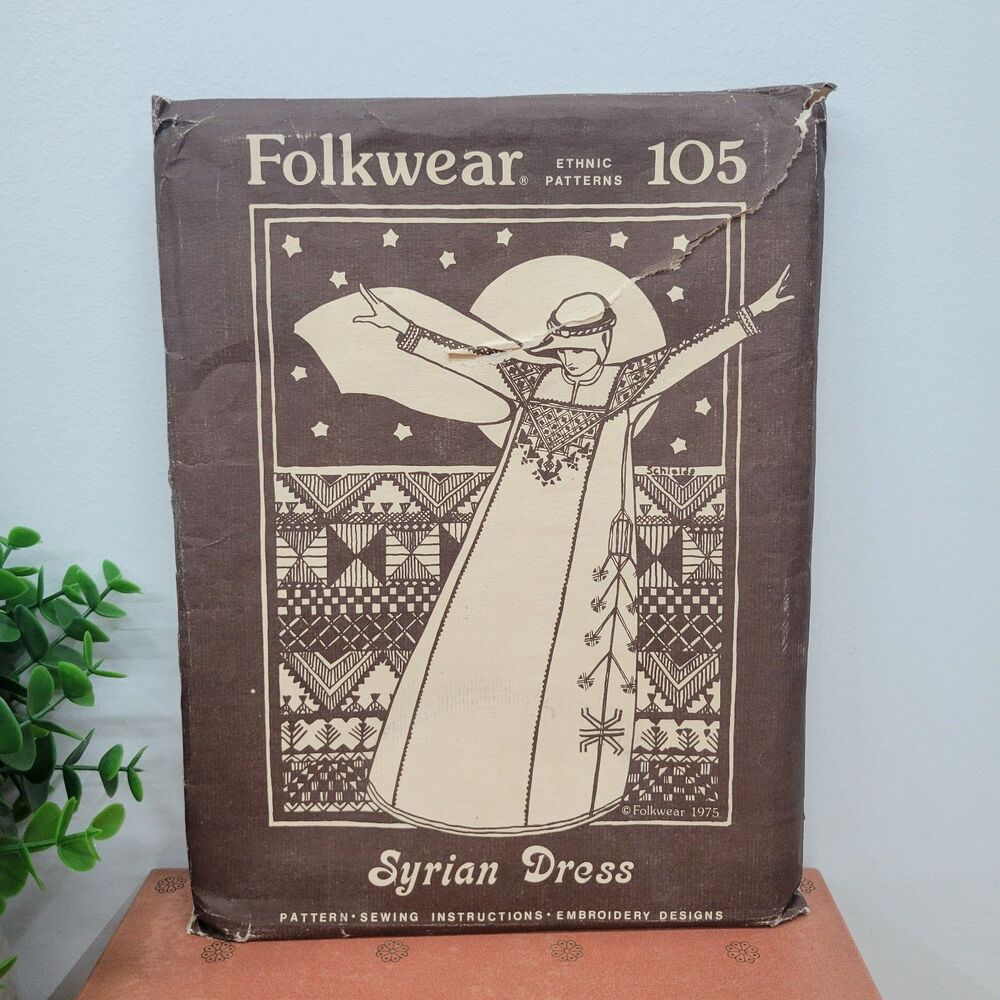 Vintage Folkwear Syrian Dress Sewing Pattern No. 105 • Ethnic Folk Design